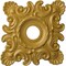 Ekena Millwork Crawley Ceiling Medallion (Canopies up to 6 3/4"), 18"W x 18"H x 3 1/4"ID x 1 1/2"P, Iridescent Gold CM18CRIGS - alternate 1